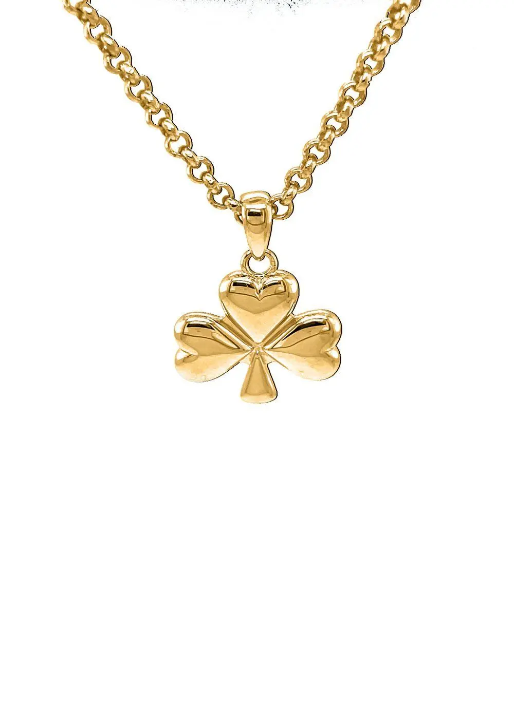 14ct Gold Vermeil Shamrock Pendant
